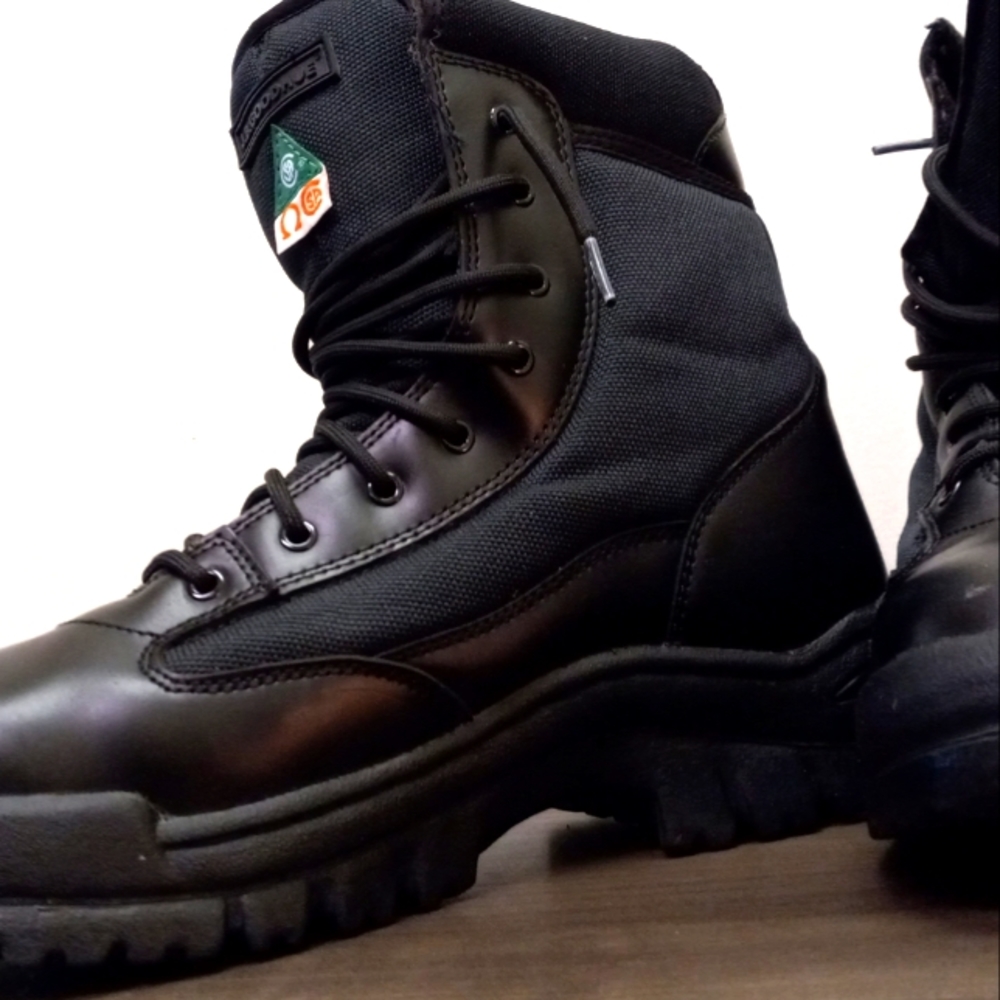 GOODHUE STEELE TOE BOOT,SIZE 11,BLACK